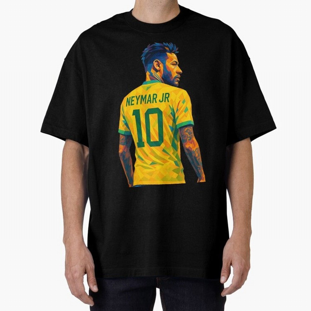 Neymar Jr Oversized T-Shirt Honor Champions and Dreams in FIFA World Cup 2026 Celebrating Messi, CR7 and Mbappe, France and Portugal Energy, Goal Celebration Energy, Supporter Heritage, Football Icons and Worldwide Tournament Joy; Created for Match