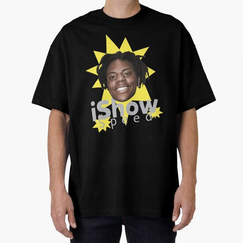 Ishowspeed Oversized T-Shirt Celebrate Fan Culture around Match Day Hype around FIFA World Cup 2026, CR7 and Messi, Argentina and Brazil, Stadium Memories, Football Loyalty, International Chants and Championship Tradition; Great for Watch Parties,