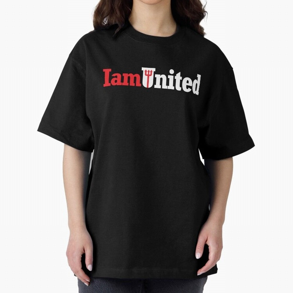 Manchester United I am United Oversized T-Shirt Feel the Trophy Chase of Global Football Passion for FIFA World Cup 2026 USA Canada Mexico, Inspired by Haaland, England, Fan Favorite Moments, National Team Passion, Big Match Drama and Soccer