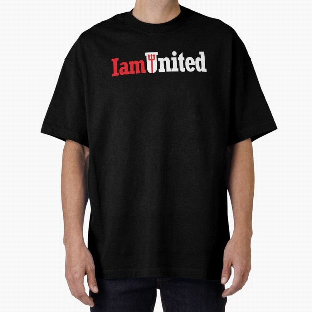 Manchester United I am United Oversized T-Shirt Feel the Trophy Chase of Global Football Passion for FIFA World Cup 2026 USA Canada Mexico, Inspired by Haaland, England, Fan Favorite Moments, National Team Passion, Big Match Drama and Soccer