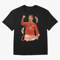 Young Cristiano Ronaldo Man United Art ¨C Rising Soccer Legend Tribute	 Oversized T-Shirt Support Your Favorite Stars during FIFA World Cup 2026 Group Stage for Fans of CR7 and Portugal, Spain and Germany, Bringing Supporter Pride, Iconic