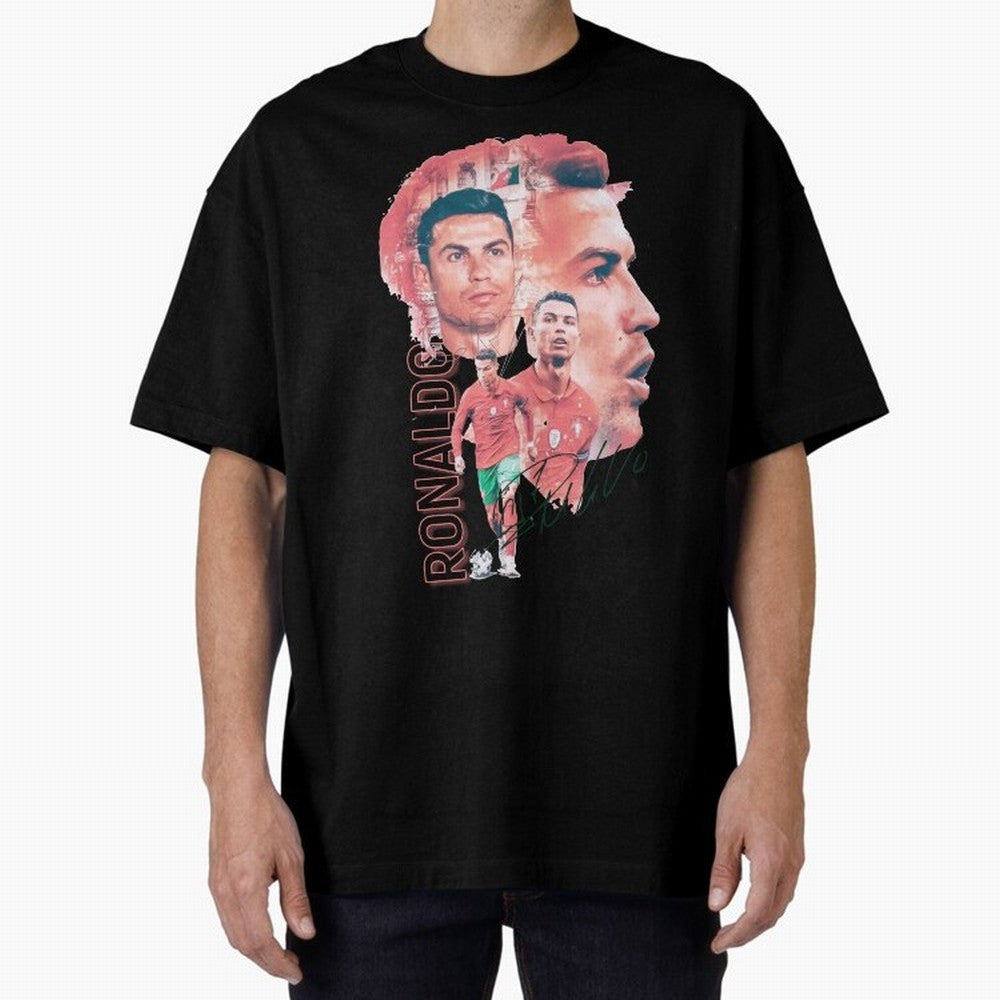 Cristiano Ronaldo Design Oversized T-Shirt Get Ready for FIFA World Cup 2026 USA Canada Mexico Capturing Messi, Neymar and Mbappe, Argentina Energy, Vintage Soccer Flavor, Modern Football Stars, National Flags and Final Night Emotion; Made for