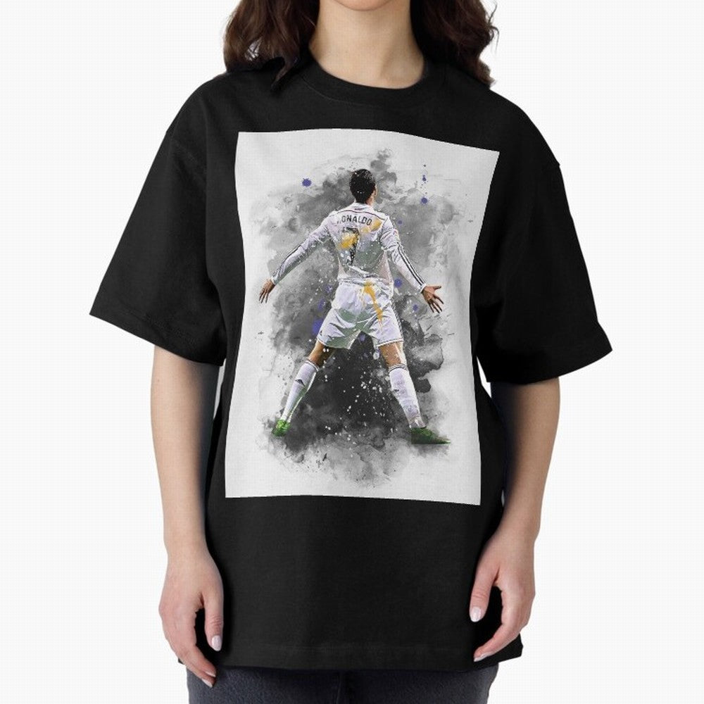 Cristiano Ronaldo 7 Oversized T-Shirt Share Match Day Hype around FIFA World Cup 2026 Group Stage, Haaland and Mbappe, Germany, Football Festival Excitement, Trophy Ambitions, Country Rivalries and Star Player Buzz; Perfect for Fans, Collectors,