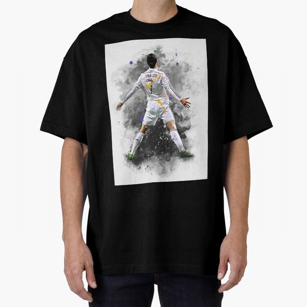 Cristiano Ronaldo 7 Oversized T-Shirt Share Match Day Hype around FIFA World Cup 2026 Group Stage, Haaland and Mbappe, Germany, Football Festival Excitement, Trophy Ambitions, Country Rivalries and Star Player Buzz; Perfect for Fans, Collectors,