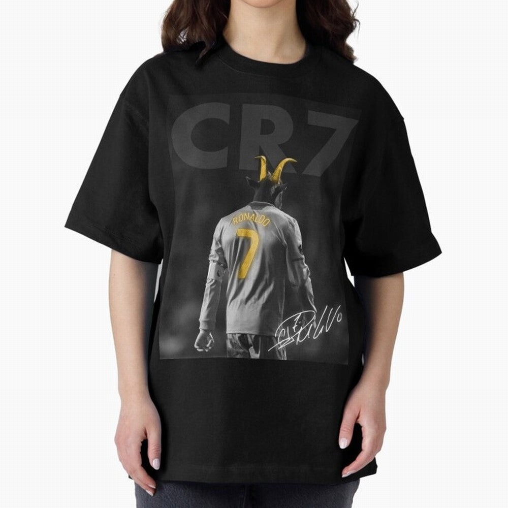 CR7 The Goat Poster Oversized T-Shirt Celebrate the Stars of the FIFA World Cup 2026 Journey through Neymar, Haaland and Cristiano Ronaldo Highlights, Netherlands Pride, Game Day Rituals, Football Legends, Country Pride and the Road to the Final;