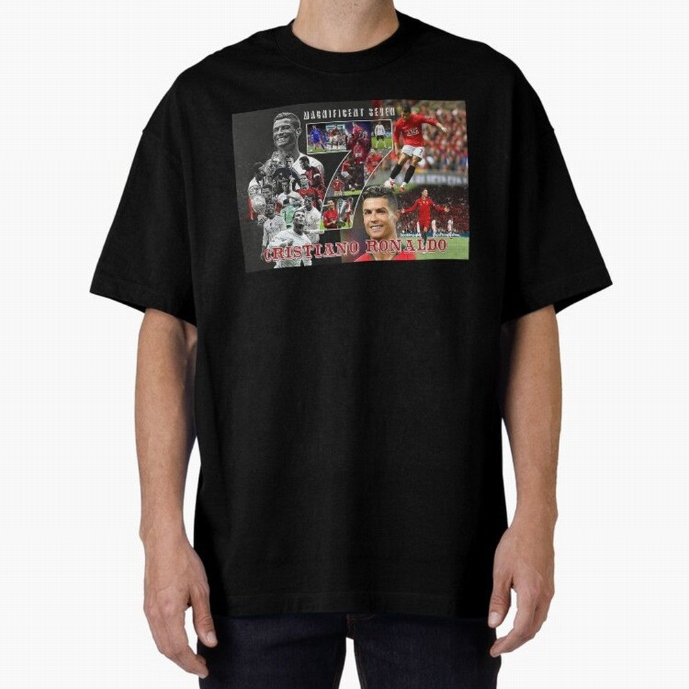 Cristiano Ronaldo - Magnificent 7 Poster Oversized T-Shirt Relive Legendary Nights from FIFA World Cup 2026 Group Stage Spirit, Connected to France and Portugal, Neymar, Supporter Pride, Iconic Celebrations, Legendary Names and Global Match Day