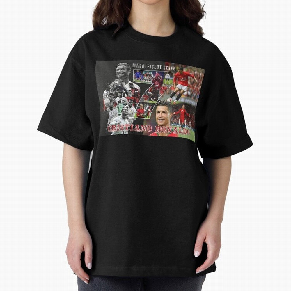 Cristiano Ronaldo - Magnificent 7 Poster Oversized T-Shirt Relive Legendary Nights from FIFA World Cup 2026 Group Stage Spirit, Connected to France and Portugal, Neymar, Supporter Pride, Iconic Celebrations, Legendary Names and Global Match Day