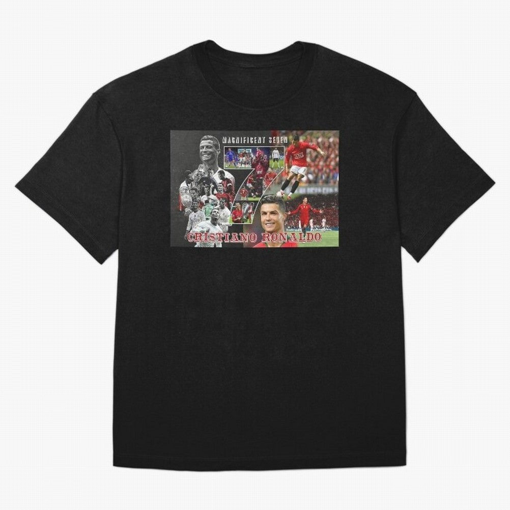 Cristiano Ronaldo - Magnificent 7 Poster Oversized T-Shirt Relive Legendary Nights from FIFA World Cup 2026 Group Stage Spirit, Connected to France and Portugal, Neymar, Supporter Pride, Iconic Celebrations, Legendary Names and Global Match Day