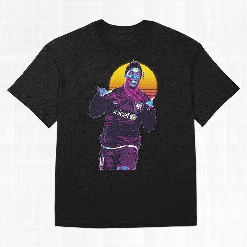 ronaldinho retro Oversized T-Shirt Celebrate National Team Dreams in FIFA World Cup 2026 for Fans of Cristiano Ronaldo, Haaland and CR7 and France, Bringing Football History, Final Match Energy, Crowd Noise and Once in a Lifetime Moments; Ideal for