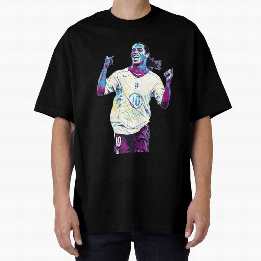 Ronaldinho brazil team Oversized T-Shirt Bring Global Tournament Vibes to FIFA World Cup 2026 Group Stage Spirit, Made for Argentina, Messi, Tournament Hype, Historic Matchups, Family Viewing Parties and Global Sports Pride; Made for Die Hard