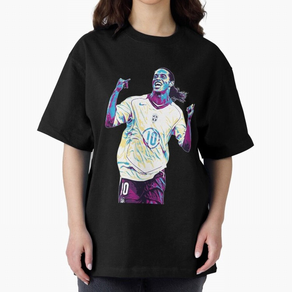 Ronaldinho brazil team Oversized T-Shirt Bring Global Tournament Vibes to FIFA World Cup 2026 Group Stage Spirit, Made for Argentina, Messi, Tournament Hype, Historic Matchups, Family Viewing Parties and Global Sports Pride; Made for Die Hard