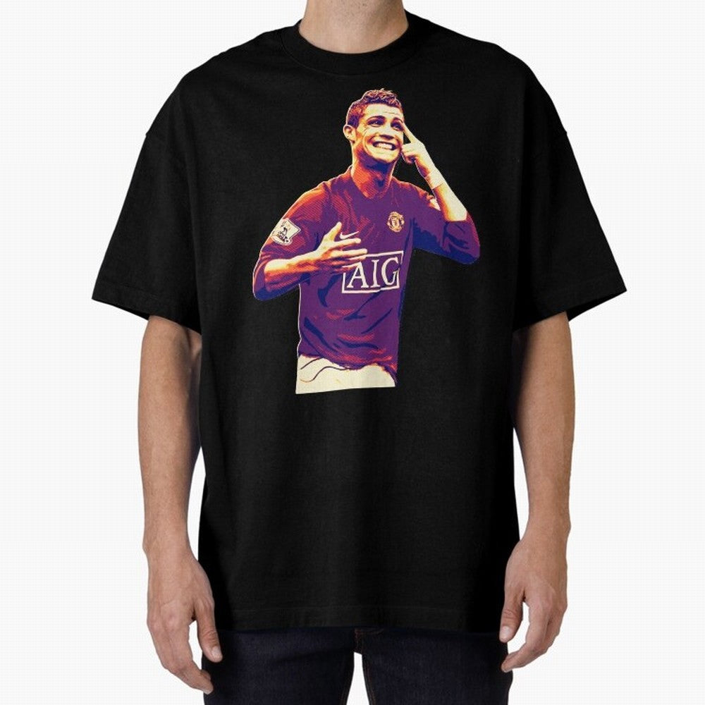 ronaldo Manchester United jarsey Oversized T-Shirt Bring Supporter Culture to Match Day Hype around FIFA World Cup 2026 USA Canada Mexico, Mbappe and Neymar, Spain, Match Day Excitement, Supporter Culture, Golden Goals and Global Football Passion;