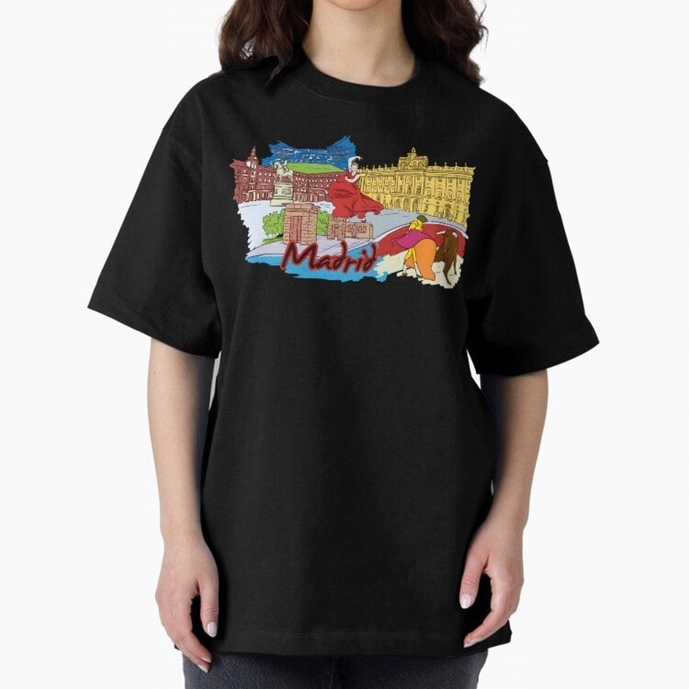 Madrid Oversized T-Shirt Turn Up for FIFA World Cup 2026 Built around Messi and Cristiano Ronaldo, Argentina and Brazil Energy, Goal Celebration Energy, Supporter Heritage, Football Icons and Worldwide Tournament Joy; Made for Die Hard Supporters,