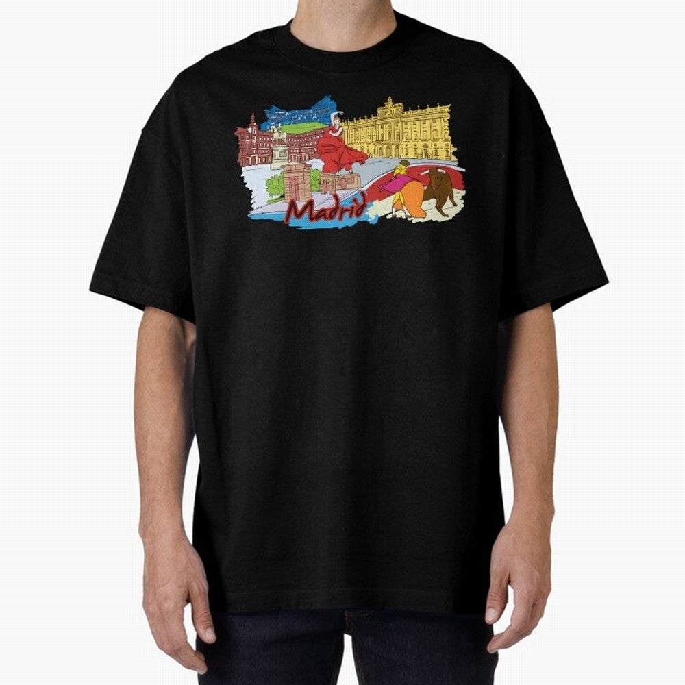 Madrid Oversized T-Shirt Turn Up for FIFA World Cup 2026 Built around Messi and Cristiano Ronaldo, Argentina and Brazil Energy, Goal Celebration Energy, Supporter Heritage, Football Icons and Worldwide Tournament Joy; Made for Die Hard Supporters,