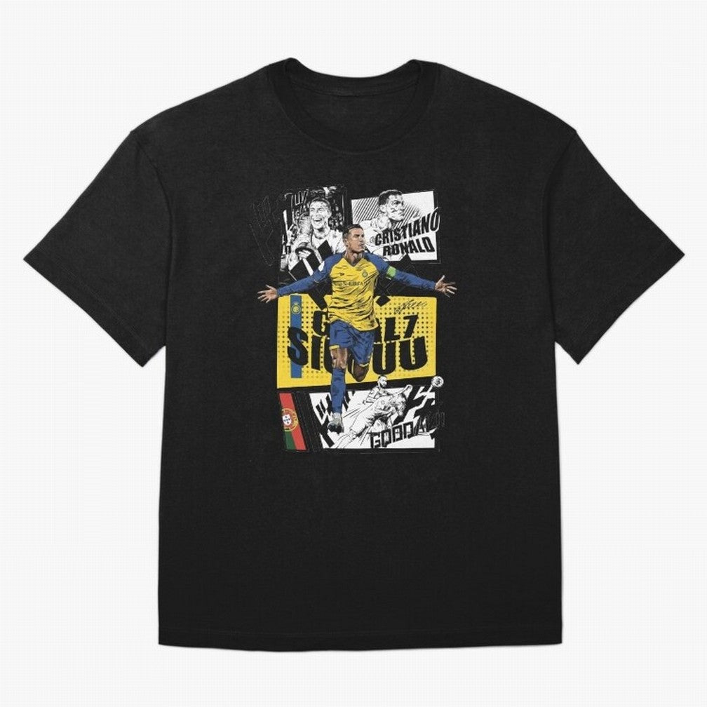 Cristiano Ronaldo CR7 Scorer Oversized T-Shirt Create Global Football Passion for FIFA World Cup 2026 Group Stage, Driven by Cristiano Ronaldo, Haaland and CR7, Portugal, Spain and Germany, Sports Nostalgia, International Competition, Famous