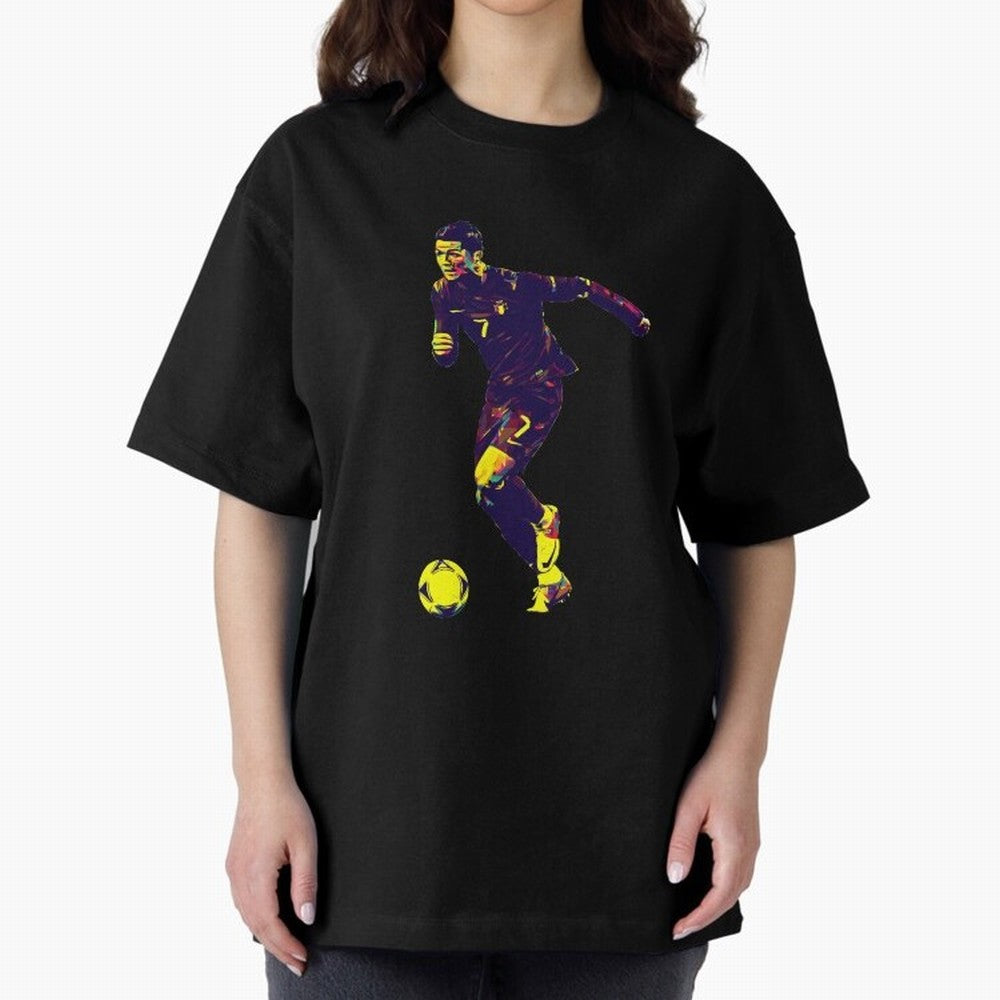 Cristiano Ronaldo Oversized T-Shirt Celebrate Rivalries and Pride in Global Football Passion for FIFA World Cup 2026, Inspired by Haaland and Mbappe, England, France and Netherlands, Champion Mindset, Group Stage Buzz, Knockout Tension and