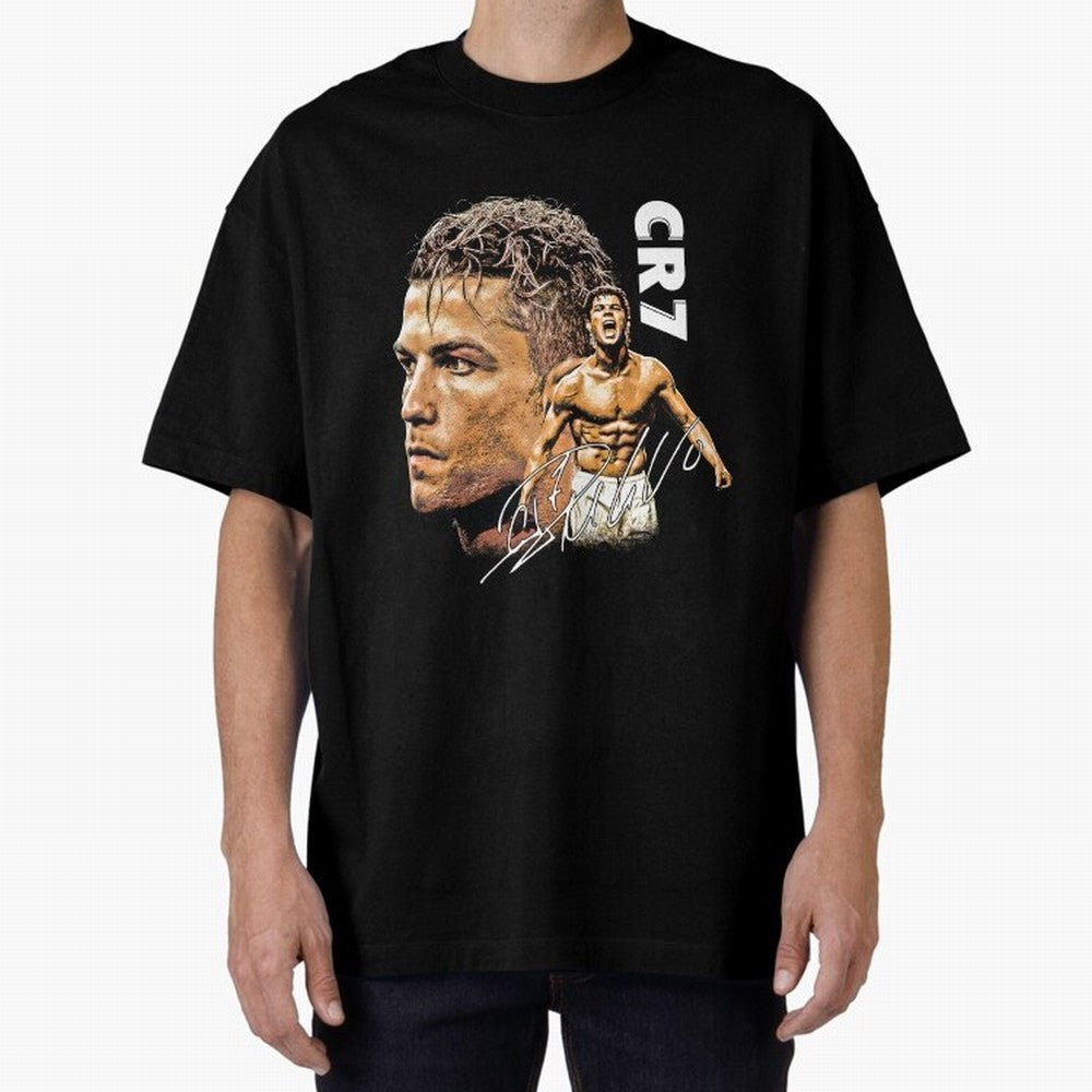 Cristiano Ronaldo Football Legend T-Shirt Oversized T-Shirt Showcase FIFA World Cup 2026 USA Canada Mexico for Fans of Messi, Neymar and Mbappe and England and Germany, Bringing Soccer Culture, Superstar Moments, National Team Dreams and
