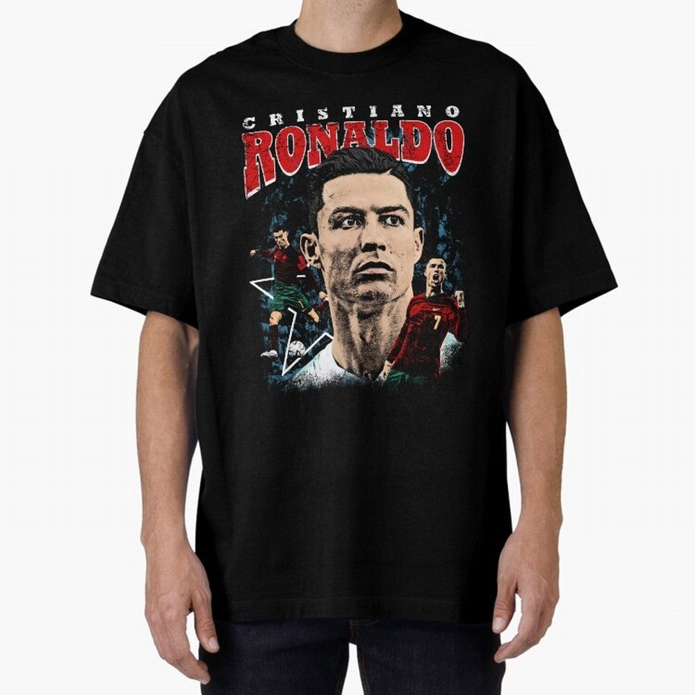 Cristiano Ronaldo CR7 Iconic T-Shirt Oversized T-Shirt Celebrate Golden Goal Energy in FIFA World Cup 2026 USA Canada Mexico for Fans of Messi, CR7 and Mbappe and Spain, Bringing Supporter Pride, Iconic Celebrations, Legendary Names and Global