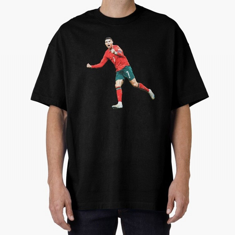 Cristiano Ronaldo Oversized T-Shirt Make Your Look Match Global Football Passion for FIFA World Cup 2026 USA Canada Mexico, Centered on Messi, Neymar and Mbappe, Argentina and Brazil, Retro Football Energy, Iconic Rivalries, Trophy Chase Drama and