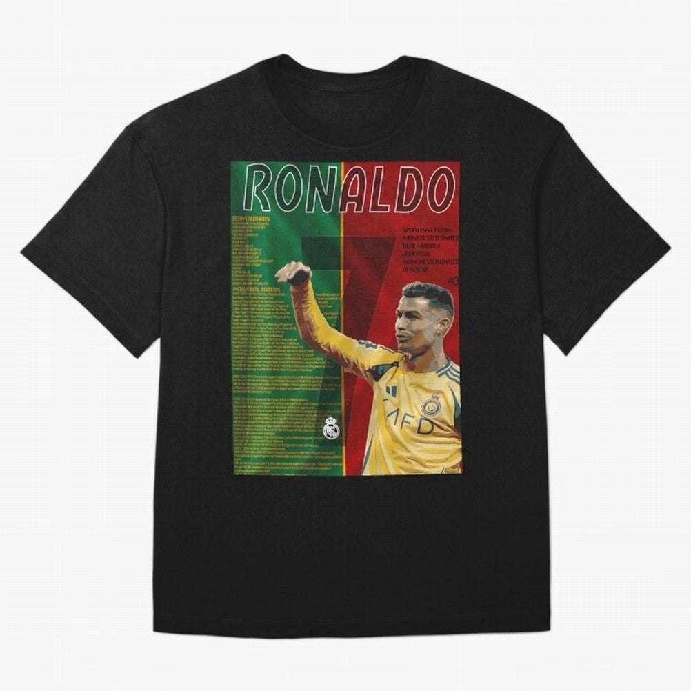 cristiano ronaldo 40th birthday tribute poster Oversized T-Shirt Fuel Your Fan Pride for FIFA World Cup 2026 USA Canada Mexico Highlighting Neymar, Haaland and Cristiano Ronaldo, Spain Energy, Stadium Memories, Football Loyalty, International