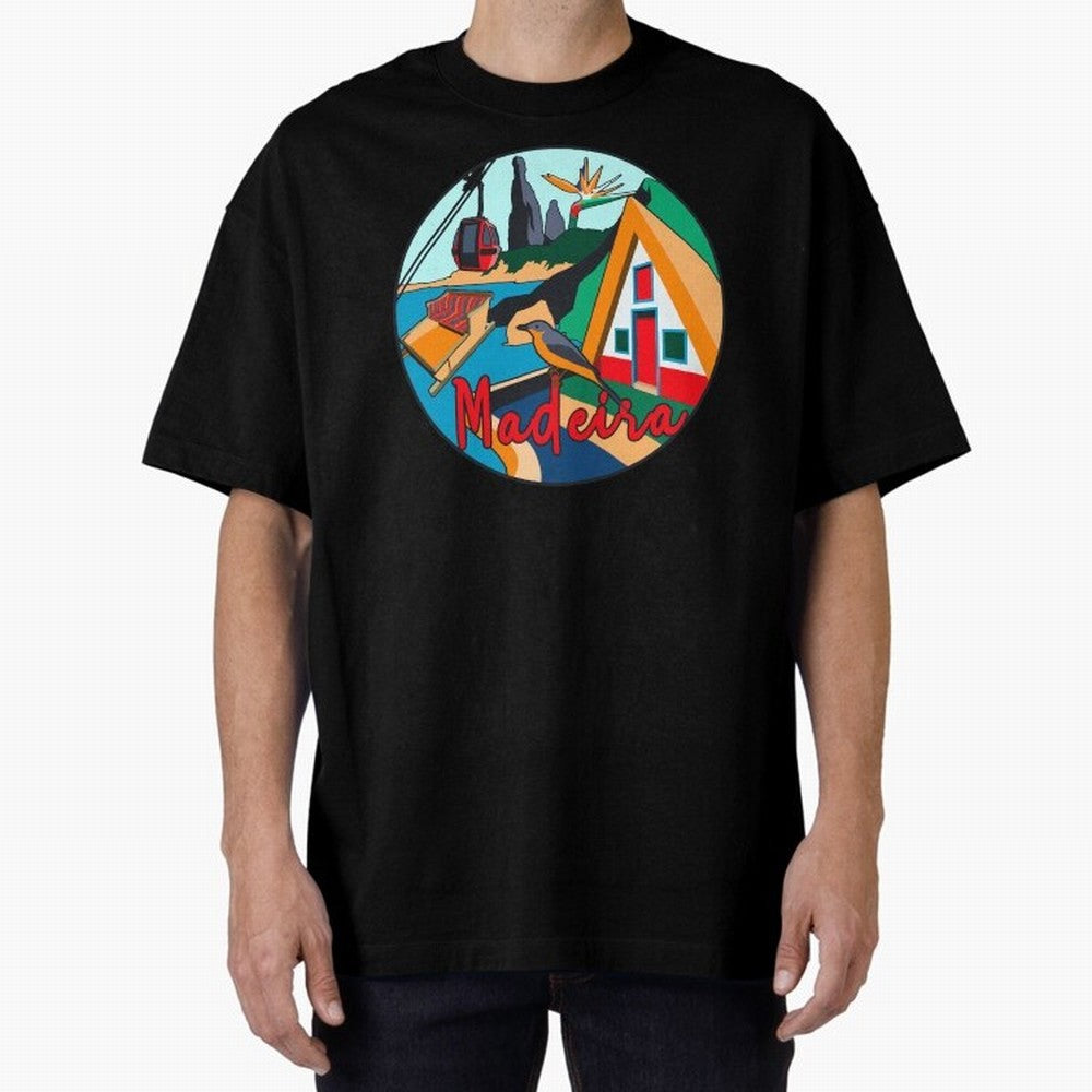 Madeira Oversized T-Shirt Celebrate Unforgettable Nights in FIFA World Cup 2026 Group Stage Spirit, Highlighting England and Germany, Mbappe and Neymar, Retro Football Energy, Iconic Rivalries, Trophy Chase Drama and Stadium Atmosphere; Made for