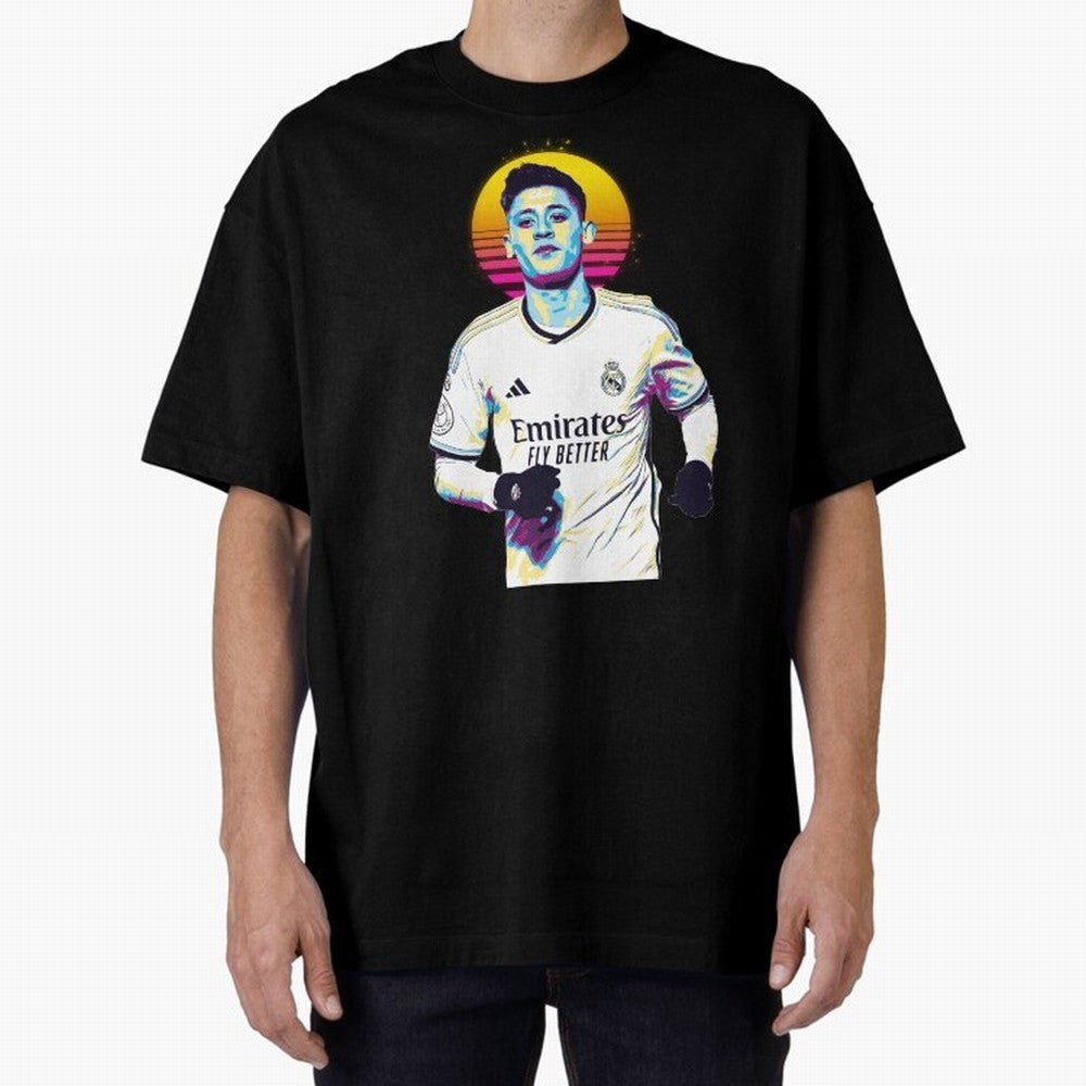 Arda Guler retro 80s Oversized T-Shirt Make Every Match About Global Football Passion for FIFA World Cup 2026 USA Canada Mexico, Driven by Messi, Neymar and Mbappe, Brazil, Tournament Hype, Historic Matchups, Family Viewing Parties and Global