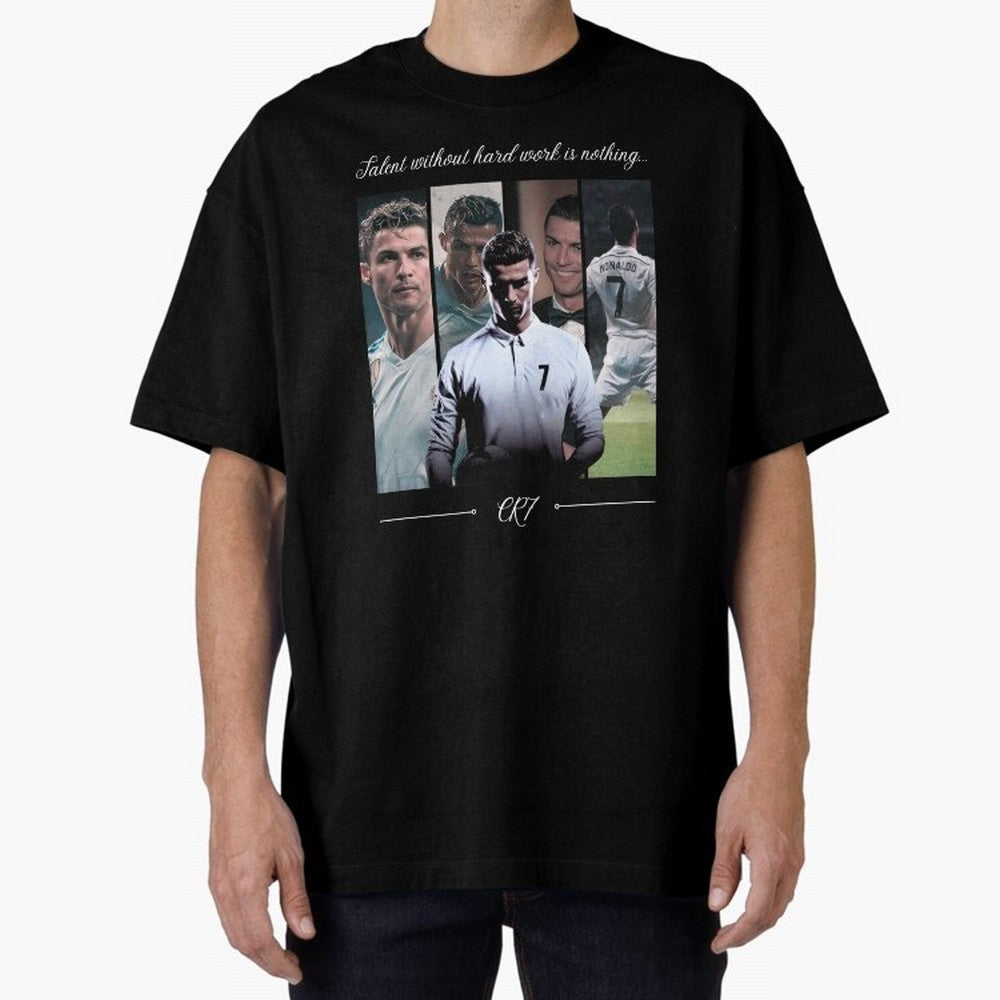 Ronaldo CR7 Oversized T-Shirt Celebrate the Stars of the FIFA World Cup 2026 Group Stage Journey through Haaland Highlights, Argentina and Brazil Pride, Stadium Chants, National Pride, Trophy Dreams and Unforgettable Football Memories; Ideal for