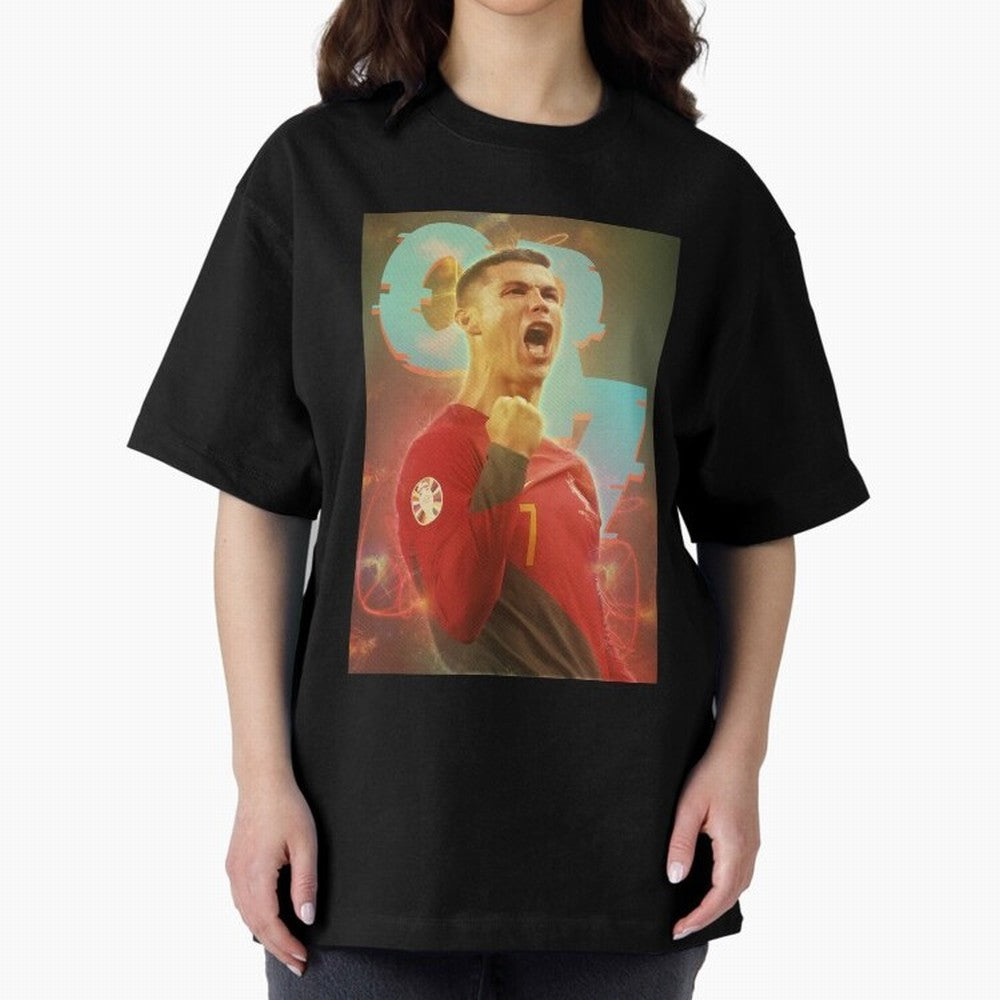 Ronaldo selebration Oversized T-Shirt Unlock the FIFA World Cup 2026 USA Canada Mexico Journey through Mbappe and Neymar Highlights, Brazil Pride, Game Day Rituals, Football Legends, Country Pride and the Road to the Final; Great for Watch Parties,