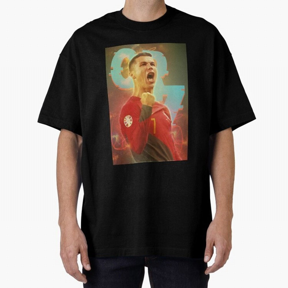 Ronaldo selebration Oversized T-Shirt Unlock the FIFA World Cup 2026 USA Canada Mexico Journey through Mbappe and Neymar Highlights, Brazil Pride, Game Day Rituals, Football Legends, Country Pride and the Road to the Final; Great for Watch Parties,