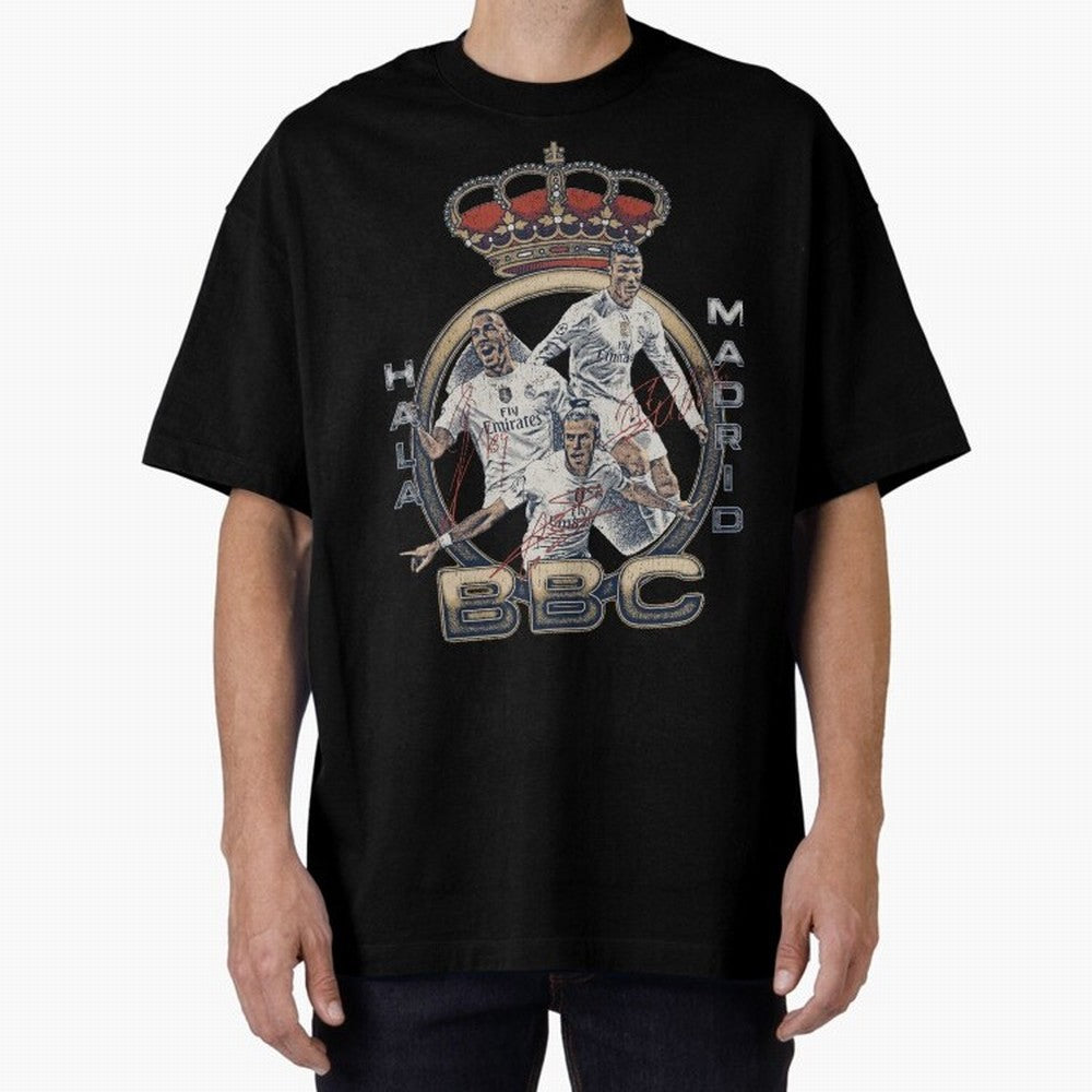 BBC of Real Madrid Oversized T-Shirt Discover Match Day Hype around FIFA World Cup 2026 USA Canada Mexico, Neymar, Germany, Soccer Culture, Superstar Moments, National Team Dreams and Competitive Fire; Ideal for Passionate Fans Who Love Underdog