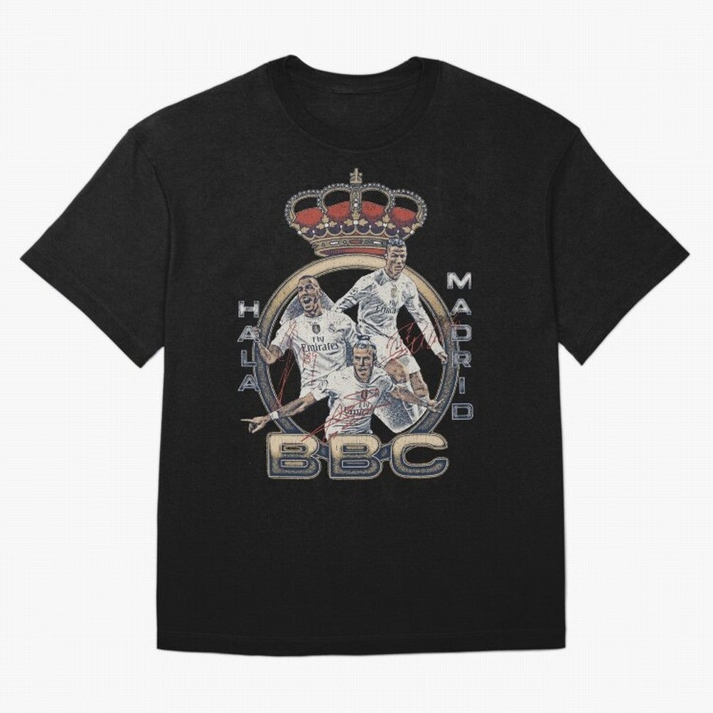 BBC of Real Madrid Oversized T-Shirt Discover Match Day Hype around FIFA World Cup 2026 USA Canada Mexico, Neymar, Germany, Soccer Culture, Superstar Moments, National Team Dreams and Competitive Fire; Ideal for Passionate Fans Who Love Underdog