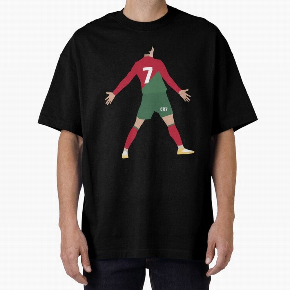 Cristiano Ronaldo illustration Oversized T-Shirt Celebrate Fan Favorites in FIFA World Cup 2026 Group Stage Featuring Messi, CR7 and Mbappe, Spain and Netherlands Energy, Fan Favorite Moments, National Team Passion, Big Match Drama and Soccer