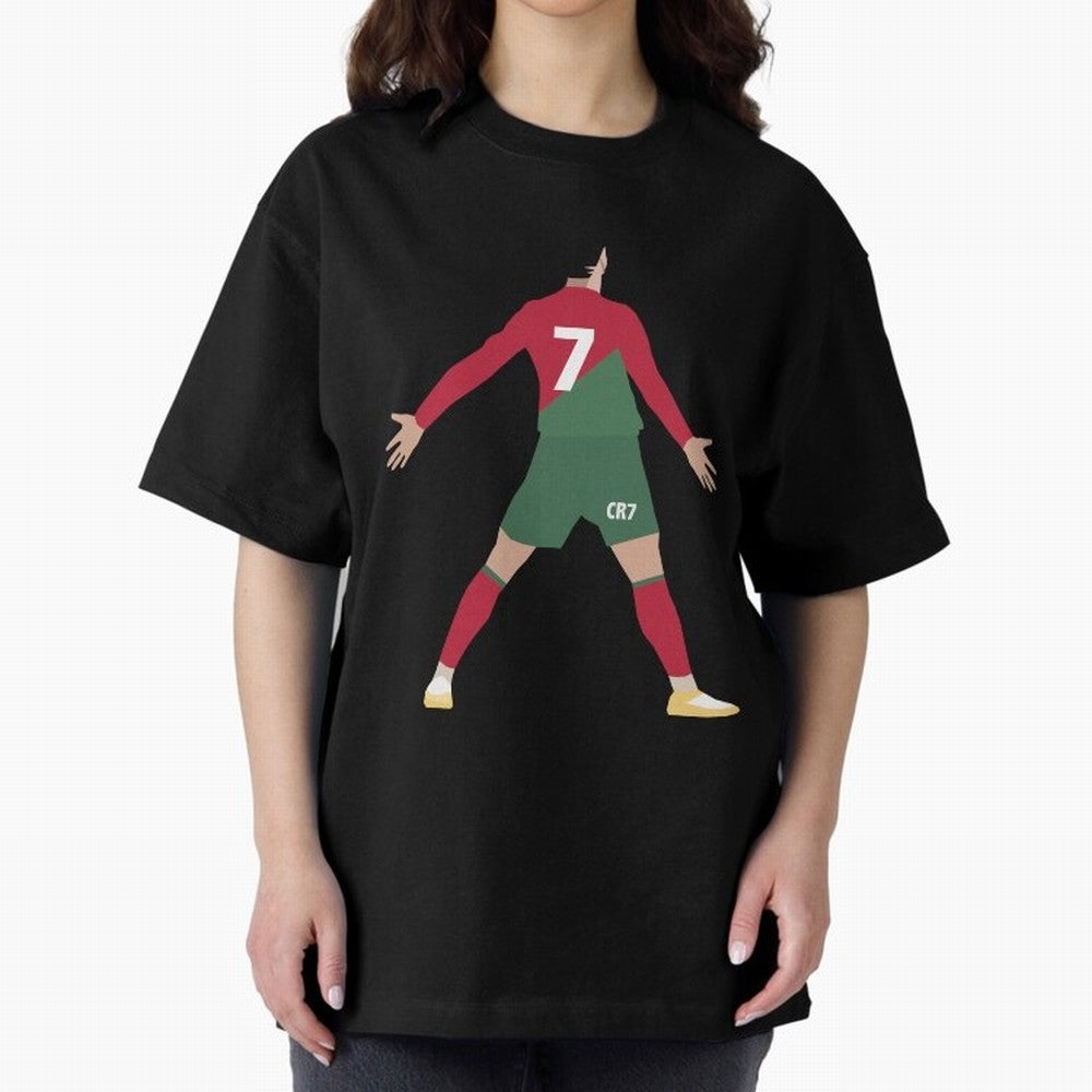 Cristiano Ronaldo illustration Oversized T-Shirt Celebrate Fan Favorites in FIFA World Cup 2026 Group Stage Featuring Messi, CR7 and Mbappe, Spain and Netherlands Energy, Fan Favorite Moments, National Team Passion, Big Match Drama and Soccer