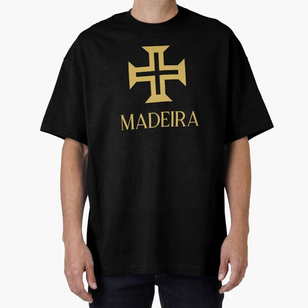 Madeira gold Oversized T-Shirt Celebrate Football Heritage in the FIFA World Cup 2026 Journey through Cristiano Ronaldo Highlights, Argentina, France and Brazil Pride, Worldwide Fan Energy, Dramatic Goals, Stadium Lights and Championship