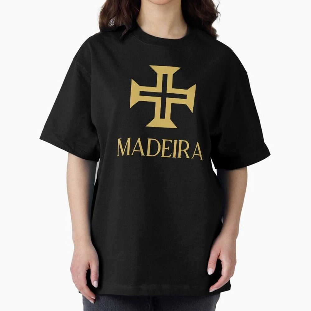 Madeira gold Oversized T-Shirt Celebrate Football Heritage in the FIFA World Cup 2026 Journey through Cristiano Ronaldo Highlights, Argentina, France and Brazil Pride, Worldwide Fan Energy, Dramatic Goals, Stadium Lights and Championship