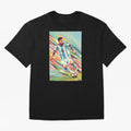 Messi in action Graphic poster design Oversized T-Shirt Make Every Kick Count in the FIFA World Cup 2026 USA Canada Mexico Journey through Messi Highlights, England, France and Netherlands Pride, Global Supporter Spirit, Legendary Goals, National