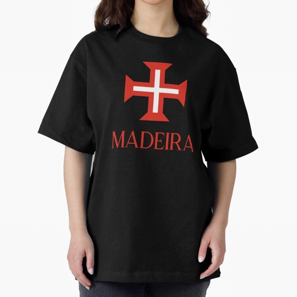 Madeira red Oversized T-Shirt Follow the Road to FIFA World Cup 2026 USA Canada Mexico Spirit, with Brazil, Mbappe, Football Passion, Legendary Performances, Festival Vibes and Supporter Community; Great for Watch Parties, Sports Bars, Family