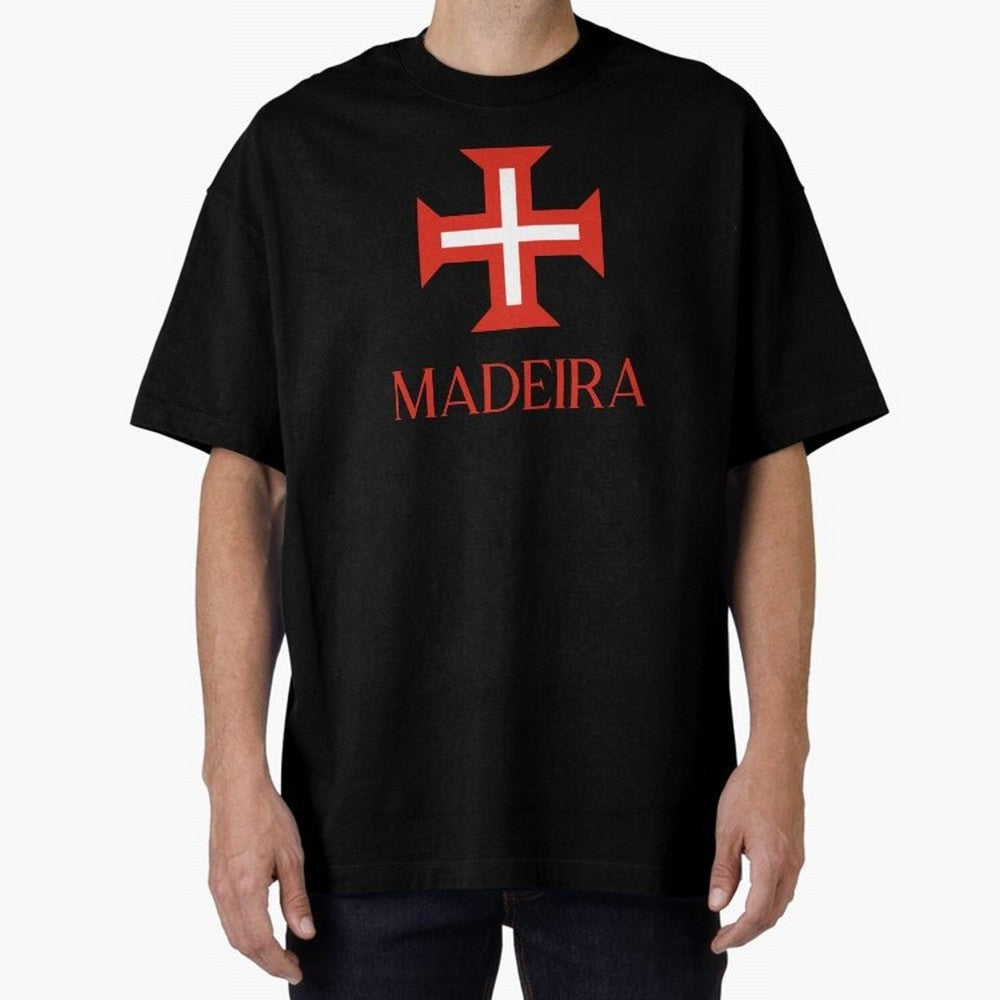 Madeira red Oversized T-Shirt Follow the Road to FIFA World Cup 2026 USA Canada Mexico Spirit, with Brazil, Mbappe, Football Passion, Legendary Performances, Festival Vibes and Supporter Community; Great for Watch Parties, Sports Bars, Family