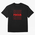 Focus Focus Focus (Red) Oversized T-Shirt Show Support during Global Football Passion for FIFA World Cup 2026 Group Stage, Driven by Messi, Neymar and Mbappe, Spain, Global Supporter Spirit, Legendary Goals, National Colors and Tournament