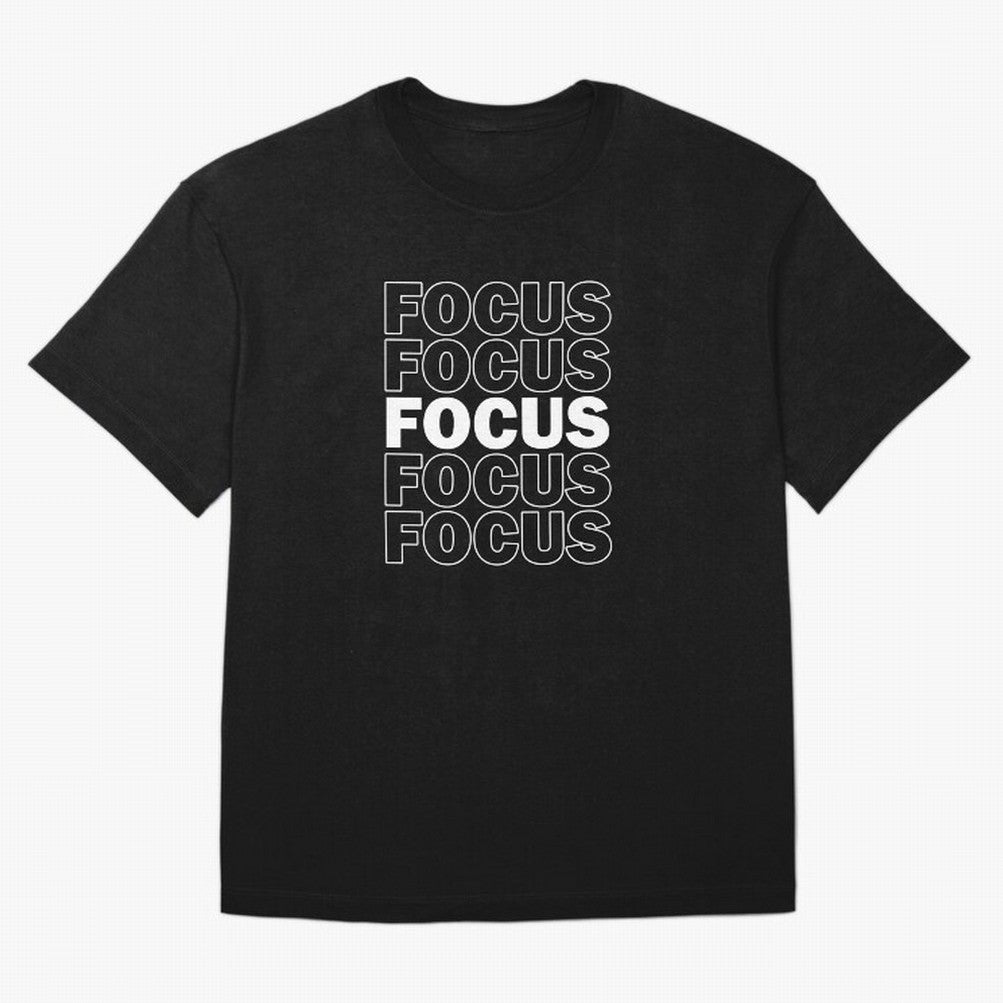 Focus Focus Focus (White Design) Oversized T-Shirt Make Every Kick Count in Match Day Hype around FIFA World Cup 2026, Mbappe, England and Germany, Retro Football Energy, Iconic Rivalries, Trophy Chase Drama and Stadium Atmosphere; Great for Watch