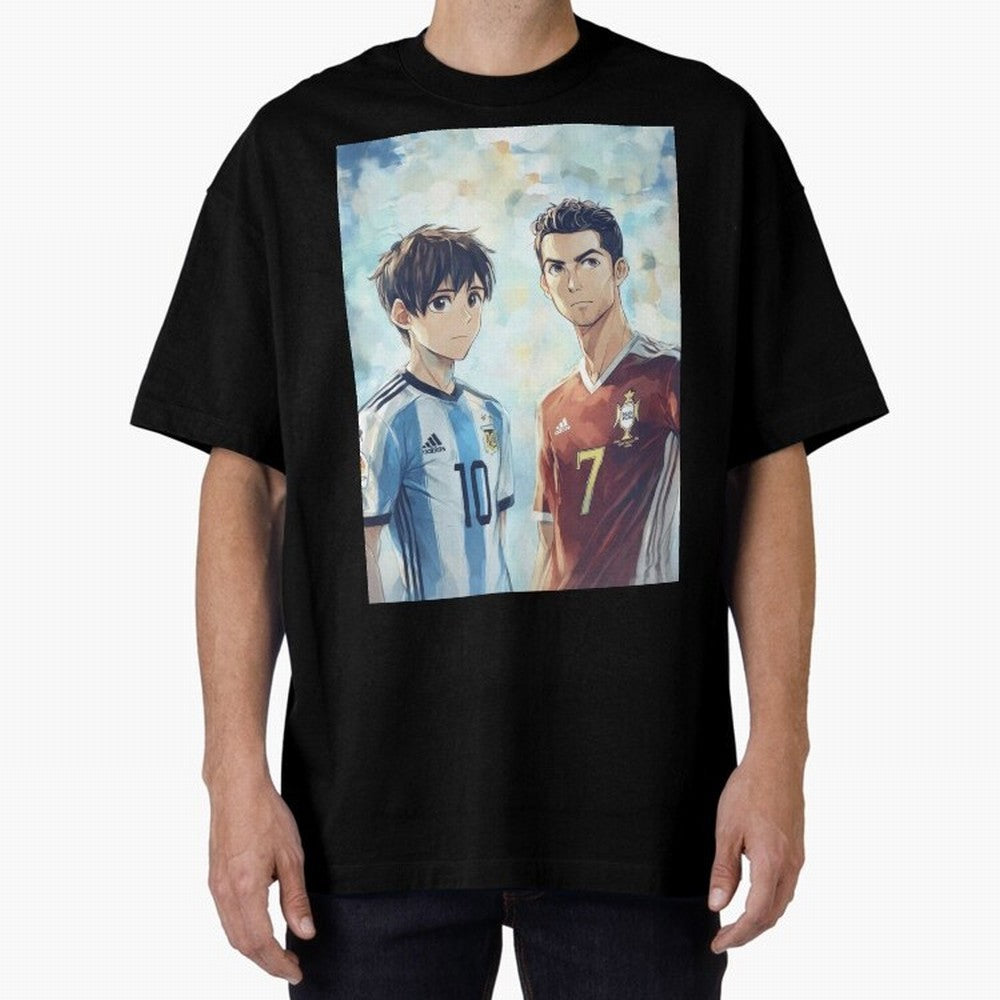 Lionel Messi and Cristiano Ronaldo Oversized T-Shirt Bring Champion Energy into FIFA World Cup 2026 USA Canada Mexico Spirit, Driven by Brazil, CR7 and Messi, Global Supporter Spirit, Legendary Goals, National Colors and Tournament Celebration;