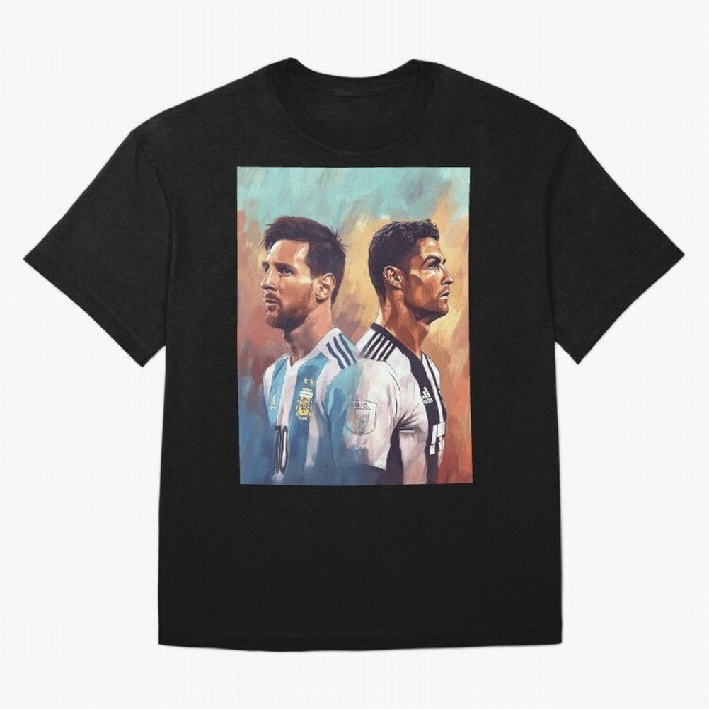Lionel Messi and Cristiano Ronaldo Oversized T-Shirt Celebrate Rivalries and Pride in FIFA World Cup 2026 USA Canada Mexico for Fans of CR7 and Messi and Netherlands, Bringing Global Supporter Spirit, Legendary Goals, National Colors and Tournament