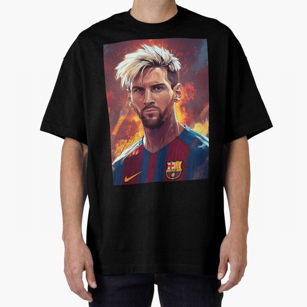 Lionel Messi Oversized T-Shirt Share Global Football Passion for FIFA World Cup 2026, Celebrating Neymar, England, France and Netherlands, Championship Spirit, Famous Goals, Roaring Crowds and International Football Unity; Created for Match Day