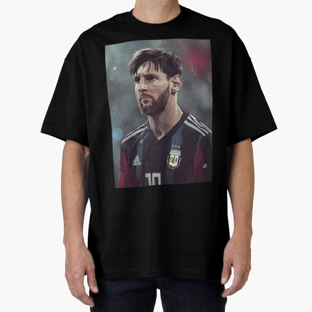 Lionel Messi Oversized T-Shirt Cheer through Every Moment of FIFA World Cup 2026 Spirit, with England, Messi and Cristiano Ronaldo, Champion Mindset, Group Stage Buzz, Knockout Tension and Passionate Fan Culture; Great for Supporters Who Love