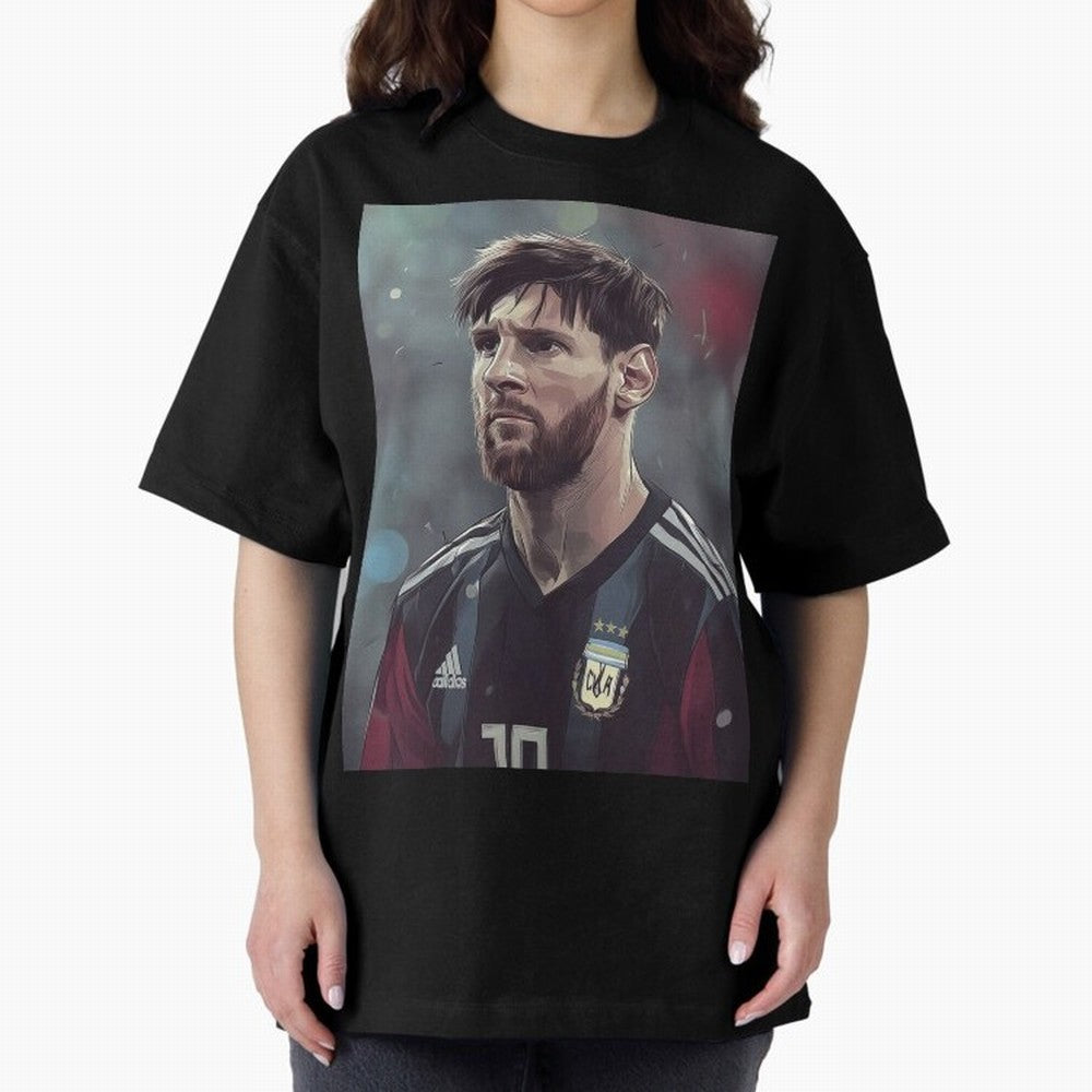 Lionel Messi Oversized T-Shirt Cheer through Every Moment of FIFA World Cup 2026 Spirit, with England, Messi and Cristiano Ronaldo, Champion Mindset, Group Stage Buzz, Knockout Tension and Passionate Fan Culture; Great for Supporters Who Love