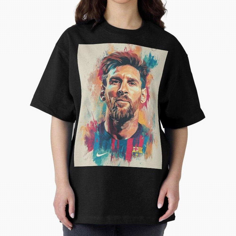 Lionel Messi Oversized T-Shirt Remember Iconic Moments from FIFA World Cup 2026 Group Stage Spirit, Capturing France, Mbappe and Neymar, Soccer Culture, Superstar Moments, National Team Dreams and Competitive Fire; Great for Supporters Who Love