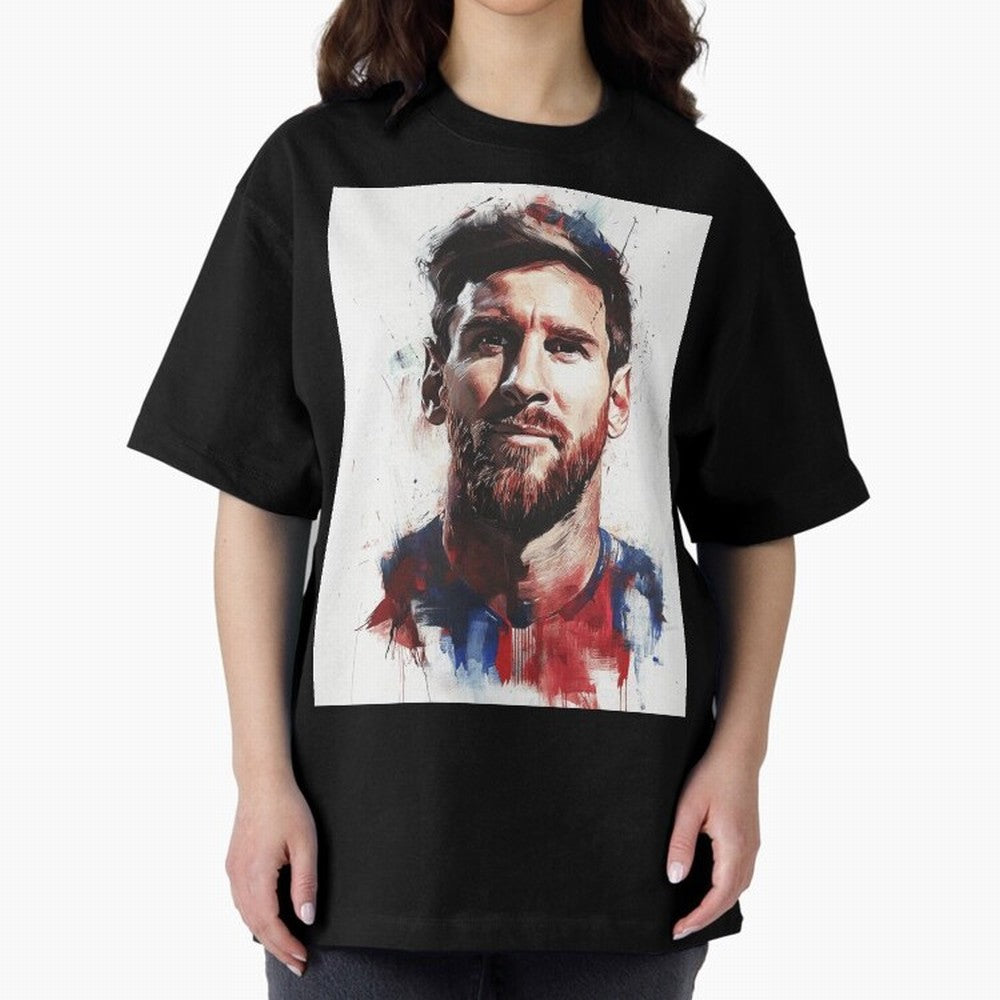 Lionel Messi Oversized T-Shirt Honor the Football Icons of Match Day Hype around FIFA World Cup 2026 Group Stage, Haaland and Mbappe, Germany, Football History, Final Match Energy, Crowd Noise and Once in a Lifetime Moments; Great for Supporters