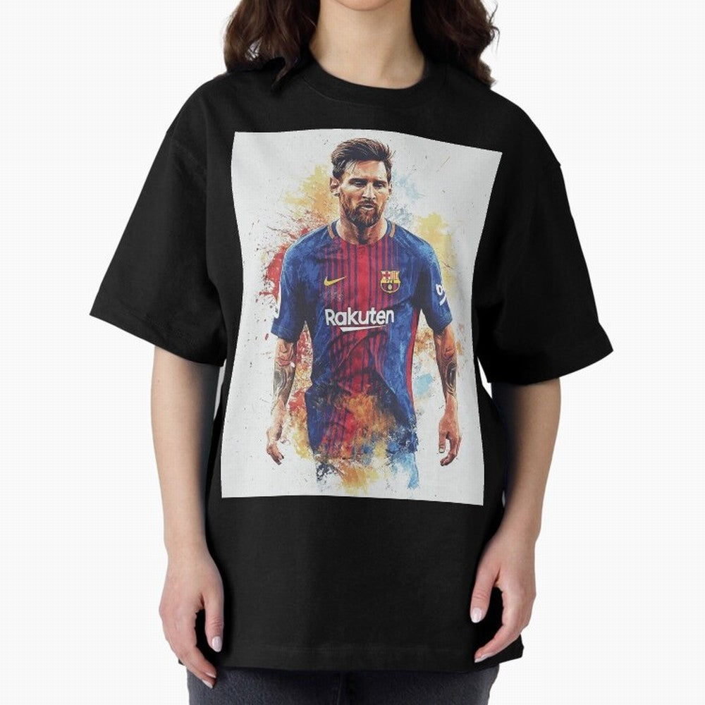 Lionel Messi Oversized T-Shirt Experience the Global Stage of Match Day Hype around FIFA World Cup 2026 Group Stage, Messi and Cristiano Ronaldo, Portugal, Spain and Germany, Fan Favorite Moments, National Team Passion, Big Match Drama and Soccer