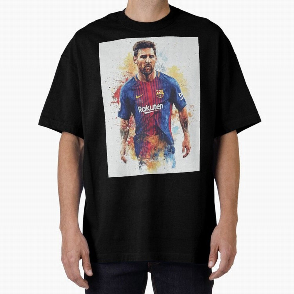 Lionel Messi Oversized T-Shirt Experience the Global Stage of Match Day Hype around FIFA World Cup 2026 Group Stage, Messi and Cristiano Ronaldo, Portugal, Spain and Germany, Fan Favorite Moments, National Team Passion, Big Match Drama and Soccer