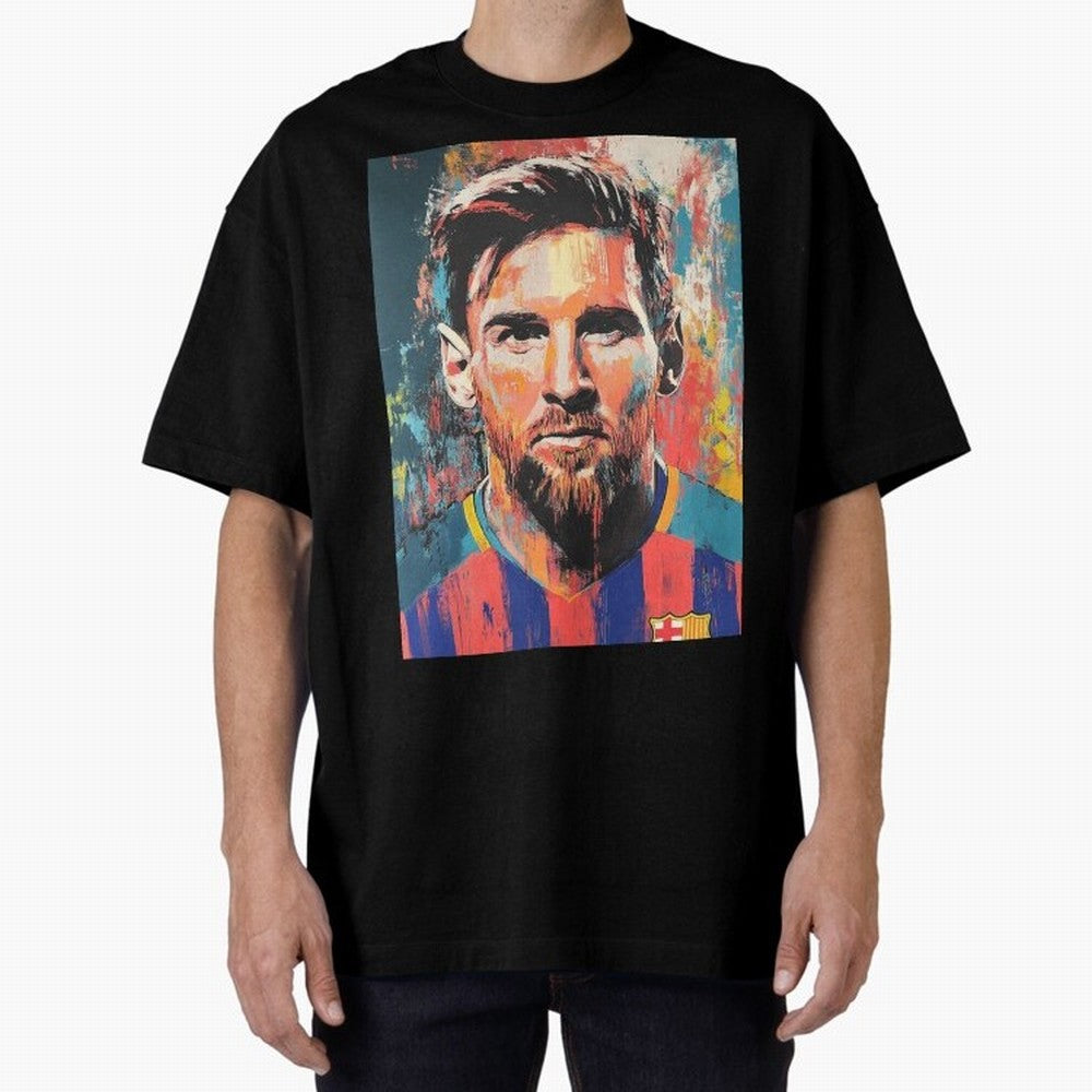 Lionel Messi Oversized T-Shirt Stand Out with Spirit from Global Football Passion for FIFA World Cup 2026 Group Stage, Highlighting Messi, Neymar and Mbappe, Argentina, Stadium Memories, Football Loyalty, International Chants and Championship